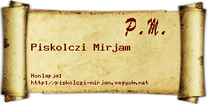 Piskolczi Mirjam névjegykártya